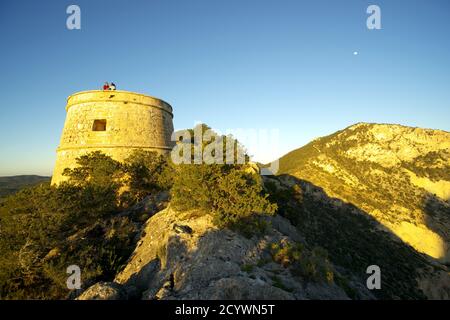 Es Vedra, Torre des Savinar (Torre del Pirata). Sant Josep de sa Talaia Ibiza. Islas Pitiusas. Balearen. España. Stockfoto