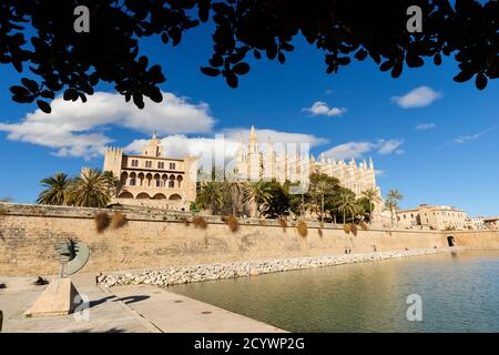 Kathedrale von Palma (La Seu) (14.-16. Jahrhundert) .Palma.Mallorca.Baleares.Spanien. Stockfoto