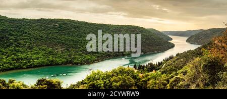 canal de Lim, Limski Kanal, Halbinsel Istrien, Croacia, europa Stockfoto