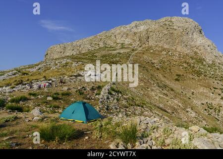 Mola de s'Esclop 926 metros de altitud , Sierra de Tramontana, Mallorca, islas baleares, Spanien Stockfoto