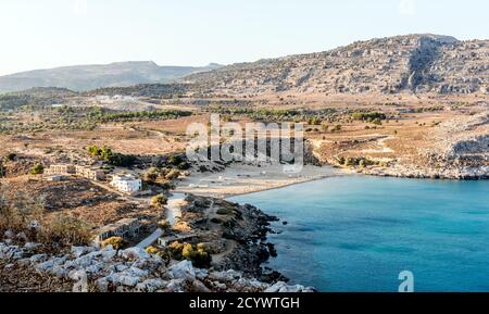 Golden Sands Beach Haraki Rhodos Griechenland Stockfoto