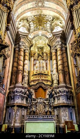 Innenraum der Clerigos Kirche. Porto, Portugal Stockfoto