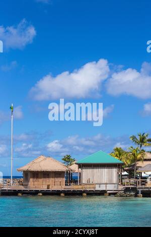 St. Vincent und die Grenadinen, Mustique, Brittania Bay, Basil's Bar Stockfoto