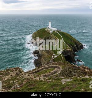 South Stack Leuchtturm, Anglesey, Wales Stockfoto