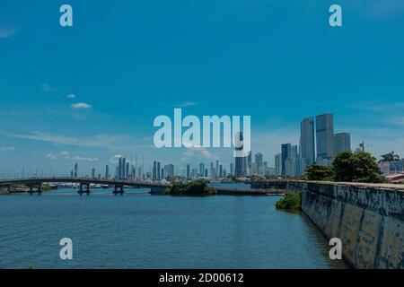 Skyline von Pocagrande ist eine der wichtigsten Sehenswürdigkeiten in Cartagena, Kolumbien 2020 Stockfoto