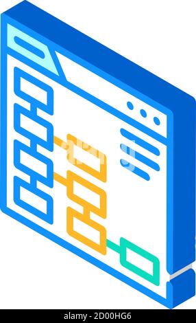 Website Position seo Optimierung isometrische Symbol Vektor Illustration Stock Vektor