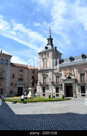 Plaza de la Villa de Madrid Stockfoto