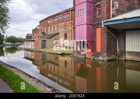 Middleport Keramik am Ufer des Trent und Mersey kanal bei Stoke on Trent Stockfoto