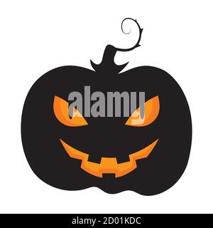 Halloween Kürbis Symbol isoliert auf weißem Hintergrund. Stock Vektor