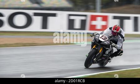 Francia, Magny Cours, Italien. 25. Sep, 2020. francia, magny Cours, Italien, 25 2020. Sep 13 Takumi Takahashi Honda CBR1000 RR-R .Team HRC.Regen während Runde 7 Pirelli Französisch Runde 2020 - World Superbike - SBK - Credit: LM/Otto Moretti Credit: Otto Moretti/LPS/ZUMA Wire/Alamy Live News Stockfoto