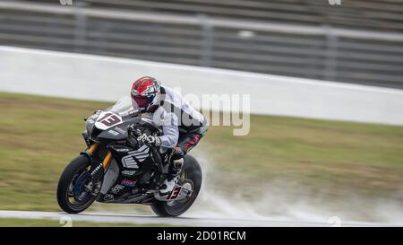 Francia, Magny Cours, Italien. 25. Sep, 2020. francia, magny Cours, Italien, 25 2020. Sep 13 Takumi Takahashi Honda CBR1000 RR-R .Team HRC.Regen während Runde 7 Pirelli Französisch Runde 2020 - World Superbike - SBK - Credit: LM/Otto Moretti Credit: Otto Moretti/LPS/ZUMA Wire/Alamy Live News Stockfoto