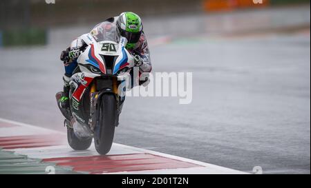 Francia, Magny Cours, Italien. 25. Sep, 2020. francia, magny Cours, Italien, 25 2020. Sep 50 Eugene Laverty BMW S1000 RR .BMW Motorrad WorldSBK Team.Regenwetter während Runde 7 Pirelli Französisch Runde 2020 - World Superbike - SBK - Credit: LM/Otto Moretti Credit: Otto Moretti/LPS/ZUMA Wire/Alamy Live News Stockfoto