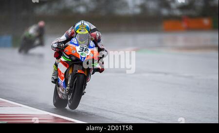 36 Leandro Mercado Ducati Panigale V4R Motocorsa Racing Regenwetter während der 7. Runde Pirelli French Round 2020, World Superbike - SBK, francia, mag Stockfoto