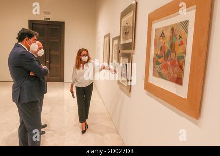 2. Oktober 2020: 2. Oktober 2020 (Malaga) Einweihung der Wechselausstellung 'Vanguardia dibujada' im Museo Carmen Thyssen in Malaga mit den Künstlern Manuel Ãngeles Ortiz, Alexander Archipenko, Rafael Barradas, Francisco Bores, José Caballero, Salvador DalÃ-, Sonia Delaunay, 'scar DomÃ-nguez, Lyonel Feininger, Luis FernÃ¡ndez, Albert Gleizes, Julio GonzÃ¡lez, Ismael GonzÃ¡lez de la Serna, Juan Gris, George Grosz, Manolo Hugué, André Lhote, Maruja Mallo, Henri Matisse, Joan MirÃ³, LÃ¡szlÃ³ Moholy-Nagy, BenjamÃ-n Palencia, Francis Picabia, Pablo Picasso, JoaquÃ-n Torres-GarcÃ-a, Re Stockfoto