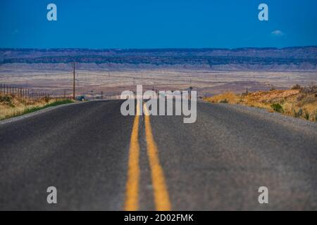 Route 66 in Kalifornien. Autobahn auf Reise Urlaub, American High Way. Stockfoto