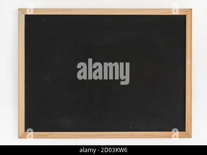 Blackboard isoliert auf weißem Hintergrund. Stockfoto