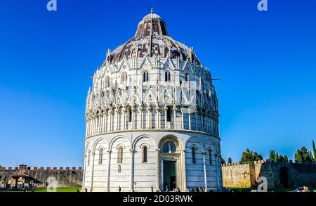 Das Baptisterium von San Giovanni (Battistero di San Giovanni) in Pisa. Pisa, Italien Stockfoto
