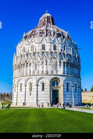 Das Baptisterium von San Giovanni (Battistero di San Giovanni) in Pisa. Pisa, Italien Stockfoto