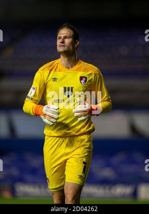 2. Oktober 2020; St Andrews Stadium, Coventry, West Midlands, England; Englisch Football League Championship Football, Coventry City V AFC Bournemouth; AFC Bournemouth Torwart Asmir Begovic während des Spiels Kredit: Action Plus Sports Images/Alamy Live News Stockfoto