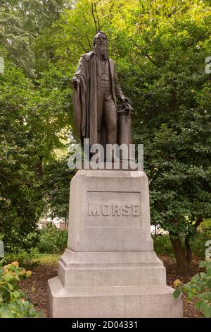 Samuel Morse Statue im Central Park NYC Stockfoto