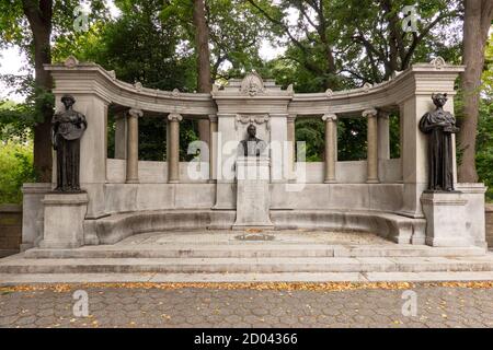 Richard Morris Hunt Memorial im Central Park NYC Stockfoto