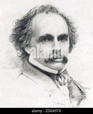 Nathaniel HAWTHORNE (1804-1864) US-amerikanischer Romanautor Stockfoto