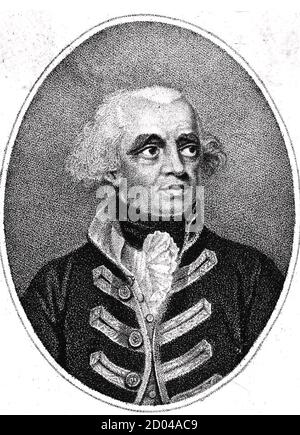 RICHARD HOWE, 1. Earl Howe (1726-1799) britischer Marineoffizier Stockfoto