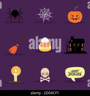 Set von halloween-Symbole. Halloween Saison - Vektor Stock Vektor