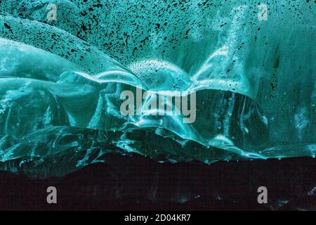 Hintergrund Textur eines Ice Cave in Island Stockfoto