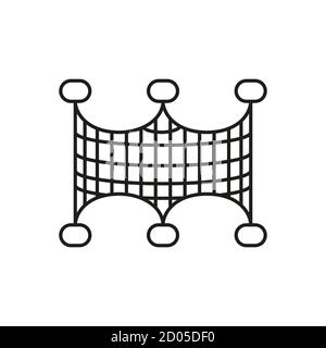 vektor Fischerei Netz Koop Falle fyke Element der Reise-Symbol für mobile Konzept und Web-Apps. Premium-Symbol auf weißem Hintergrund Stock Vektor