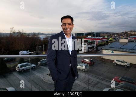 Bild zeigt EG-Mitgründer Mohsin Issa in Blackburn 13. Nov 2019. (Foto/Jon Super 07974 356-333) Stockfoto