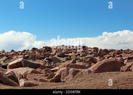 Blick vom Gipfel des Pikes Peak, Colorado. Stockfoto