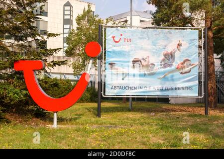 Hannover, 9. August 2020: TUI Zentrale Hannover in Deutschland. Stockfoto