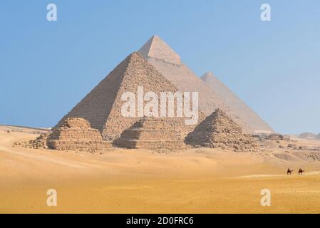 Die Pyramiden, Gizeh, Kairo, Ägypten. Stockfoto