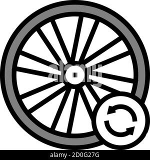 Fahrrad Radausrichtung Farbe Symbol Vektor Illustration Stock Vektor