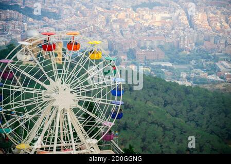 BARCELONA, KATALONIEN, SPANIEN - 02. OKTOBER 2016: Tibidabo Vergnügungspark Stockfoto