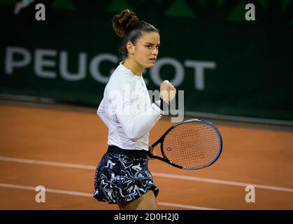 Maria Sakkari aus Griechenland im Einsatz gegen Martina Trevisan aus Italien während der dritten Runde beim Roland Garros 2020, Grand Slam Tennisturnier, ON Stockfoto