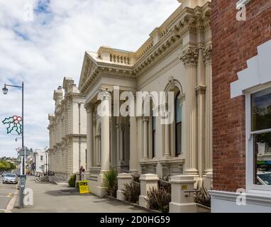 Das ehemalige Waitaki County Council Chambers, heute das Waitaki District Community House in der Thames Street in Oamau, Otago, Neuseeland Stockfoto