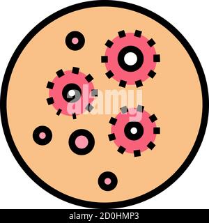 Akne Haut Krankheit Farbe Symbol Vektor Illustration Stock Vektor