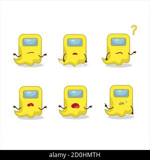 Cartoon Charakter des Geistes unter uns gelb mit welchem Ausdruck Stock Vektor