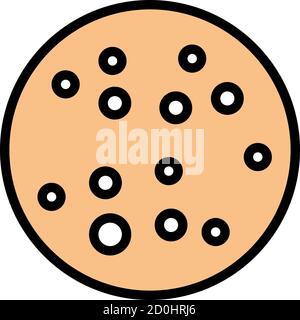 Chronische Blasenbildung Hautkrankheit Farbe Symbol Vektor Illustration Stock Vektor