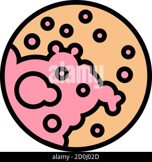 Atopische Dermatitis Hautkrankheit Farbe Symbol Vektor Illustration Stock Vektor