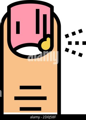 Mykose Hautkrankheit Farbe Symbol Vektor Illustration Stock Vektor