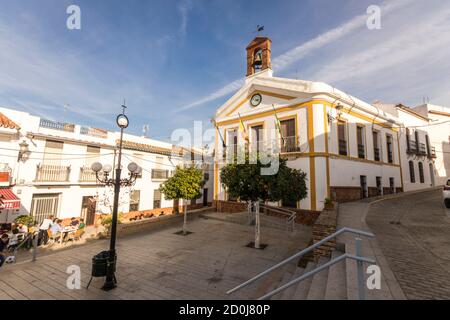 La Puebla de los Infantes, Spanien, eine Stadt im nördlichen Gebirge der Provinz Sevilla in Andalusien Stockfoto