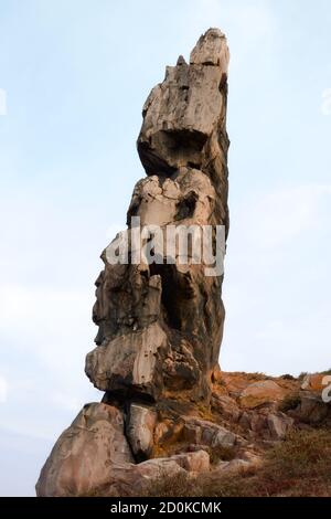 Teufelsmauer, Teufelsmauer, Felsformation in Sachsen-Anhalt, Harz, Deutschland. Stockfoto