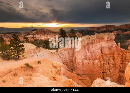 Wunderschöne und inspirierende Reisen und Landschaften des Bryce Canyon National Park in Utah, USA Stockfoto