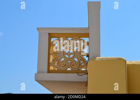 Karpathos, eine herrliche griechische Insel, die vom Mittelmeer gespült wird. Stockfoto