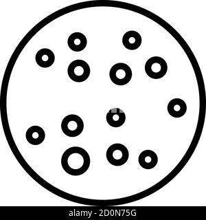 Chronische Blasenbildung Hautkrankheit Linie Symbol Vektor Illustration Stock Vektor