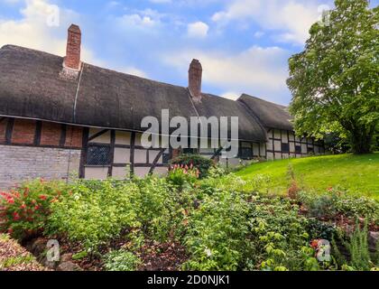 Anne Hathaway's Cottage in Shottery in der Nähe von Stratford-upon-Avon. Stockfoto