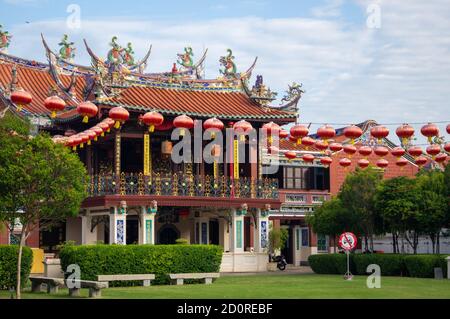 Georgetown, Penang/Malaysia - Feb 14 2020: Altes Gebäude Cheah Kongsi Stockfoto